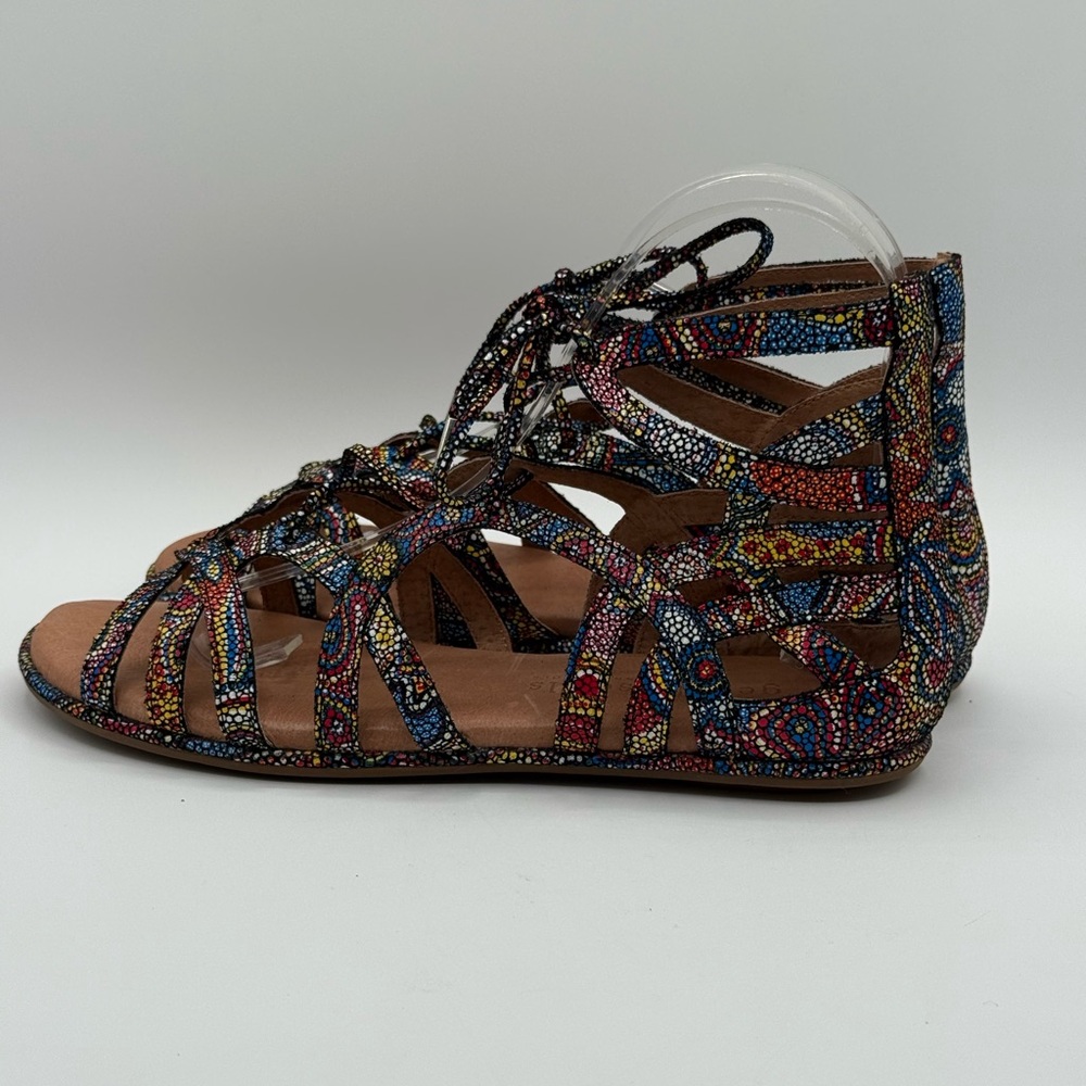 Gentle Souls By Kenneth Cole Break My Heart Colorful Gladiator Strappy Sandals - Picture 9 of 16